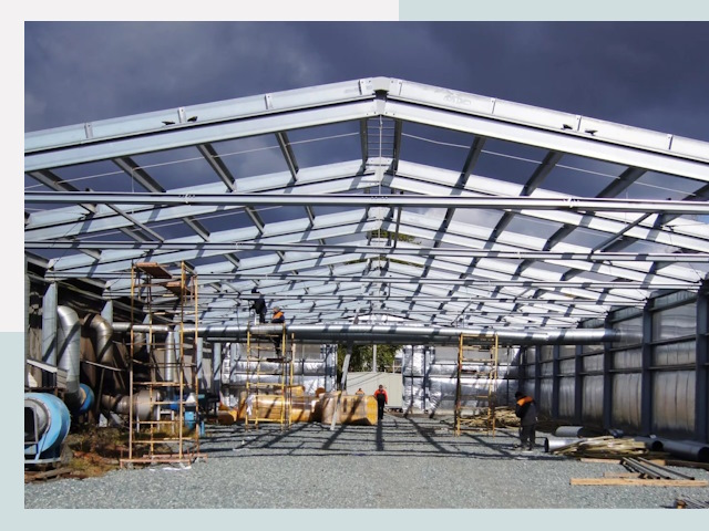 Промышленные объекты в зиме