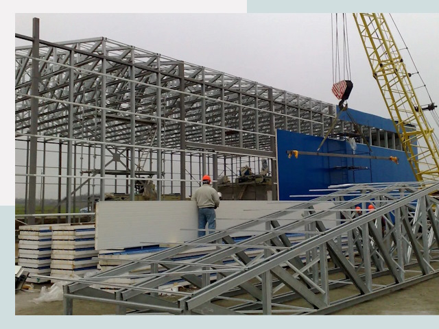 Строительство заводов в зиме