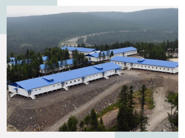 Вахтовые поселки в зиме