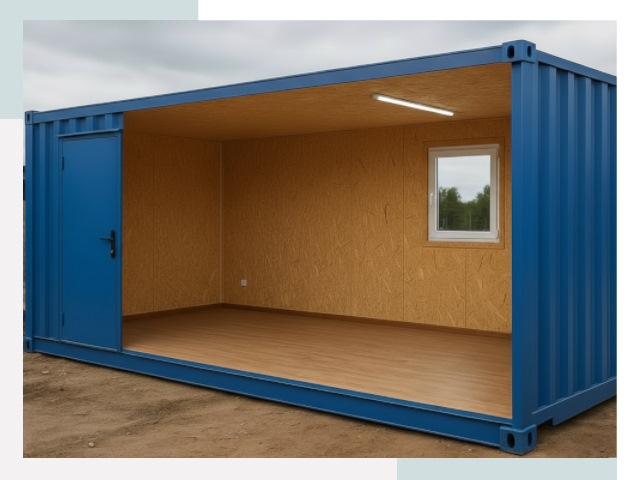 Блок-контейнеры в зиме