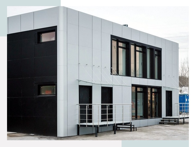 Модульные офисы в зиме