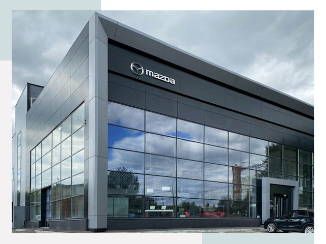 Строительство автосалонов в зиме