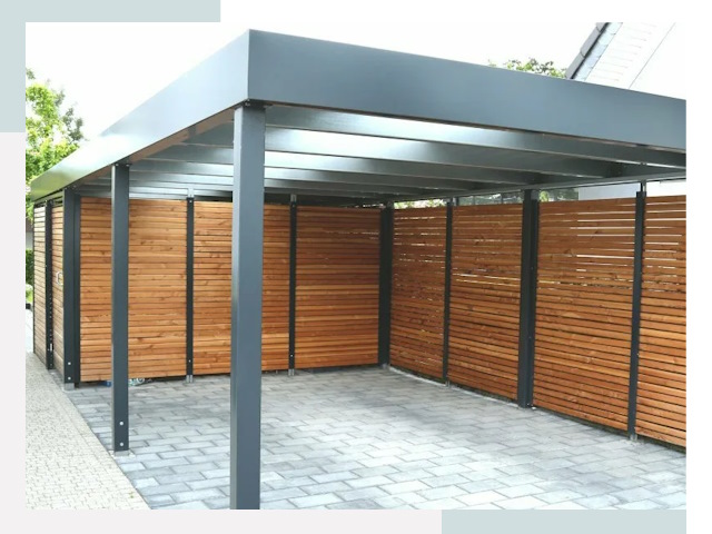 Навесы для парковки в зиме