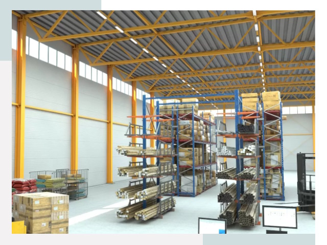 Типовые ангары в зиме