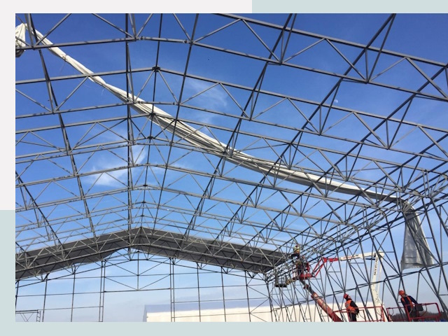 Шатровые ангары от 614 руб. в зиме и Иркутской области