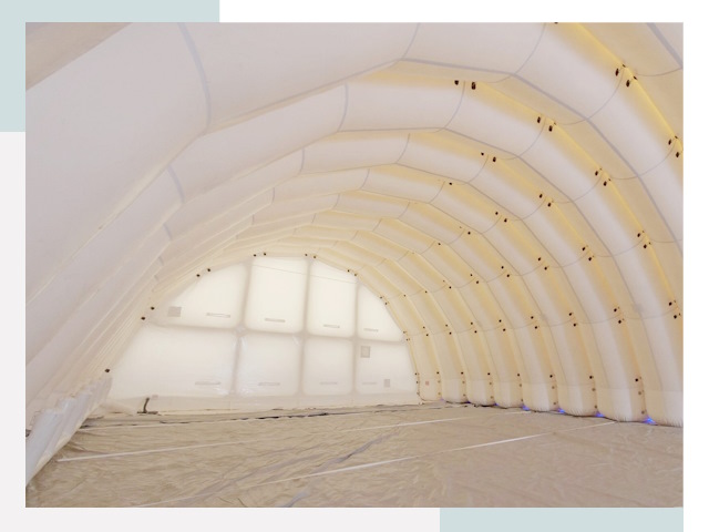 Пневмокаркасные ангары в зиме