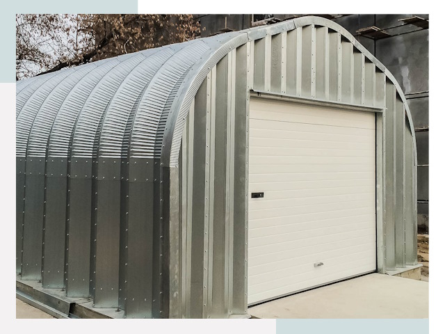 Разборные ангары в зиме