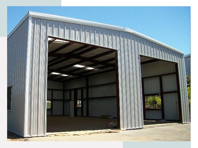 Легковозводимые ангары в зиме