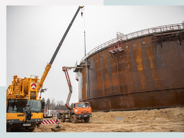 Монтаж резервуаров в зиме от 614 руб. за м³