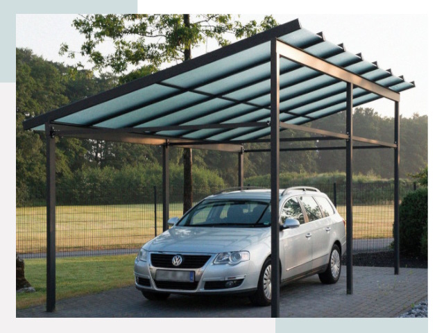 Навесы для автомобилей в зиме