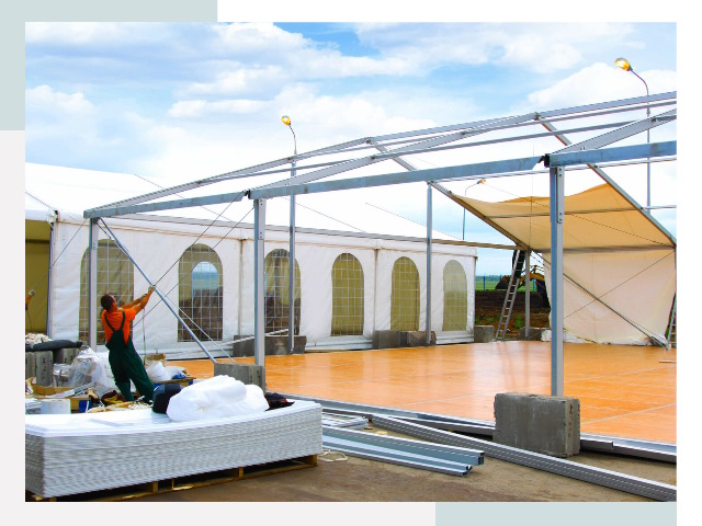 Быстро сборные шатры в зиме