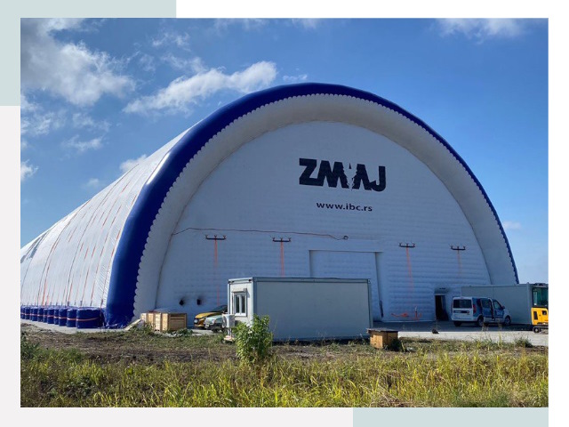 Брендирование ангаров в зиме