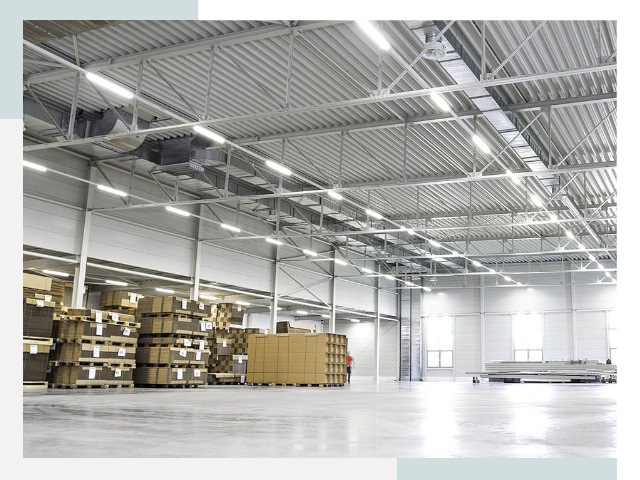 Освещение ангаров в зиме