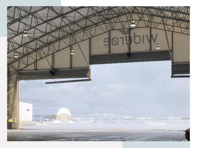 Ворота для ангаров в зиме