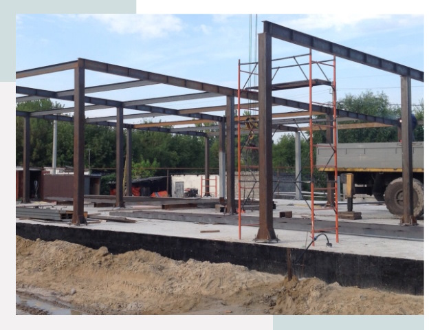 Фундамент для ангаров в зиме