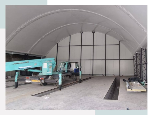 Внутреннее оснащение ангаров в зиме