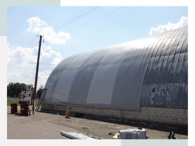 Ремонт ангаров в зиме