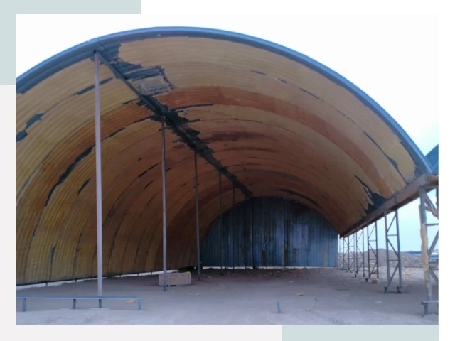 Реконструкция ангаров в зиме