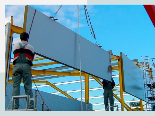 Монтаж сэндвич-панелей в зиме от 614 руб.