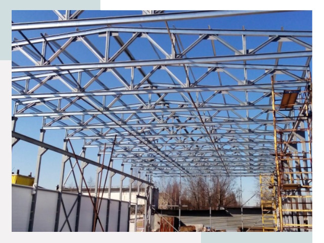 Металлокаркасы для складов в зиме