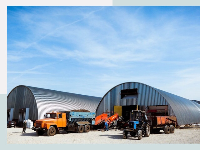 Ангары для спецтехники в зиме